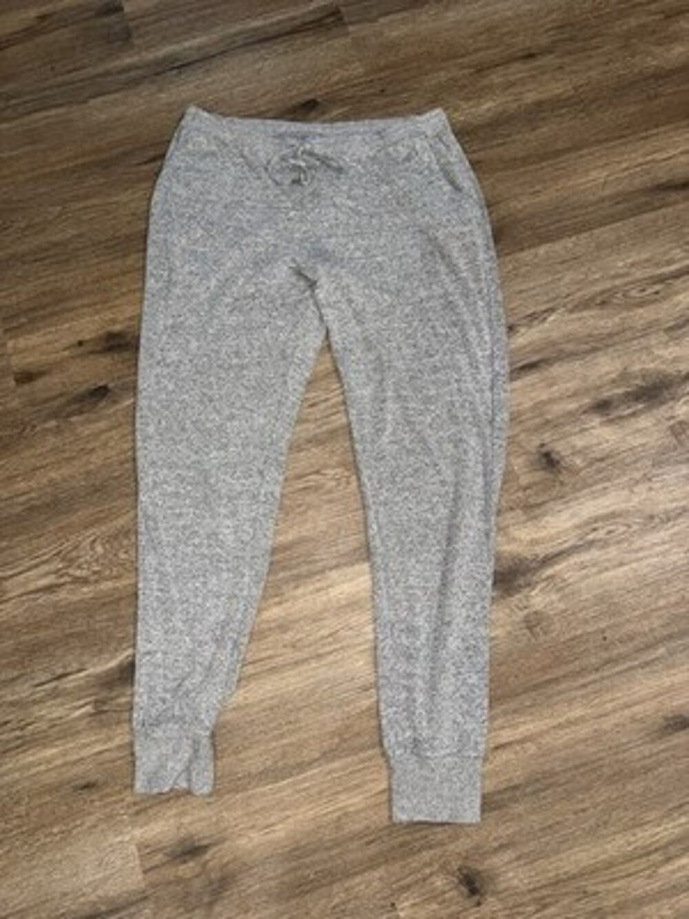 GAP Womens Jogger Pants Size Large Tall Grey Heather Knit Drawstring Lounge